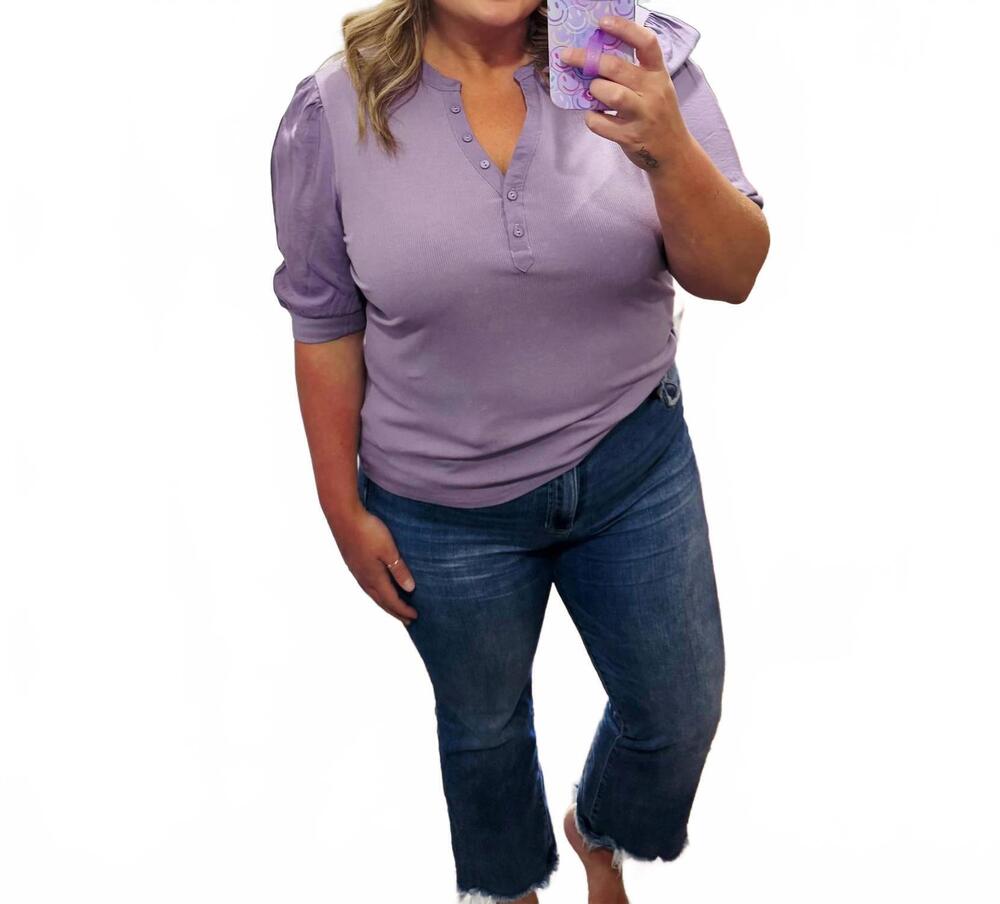 NEW ANOTHER LOVE women's tanner t-shirt in dewy iris